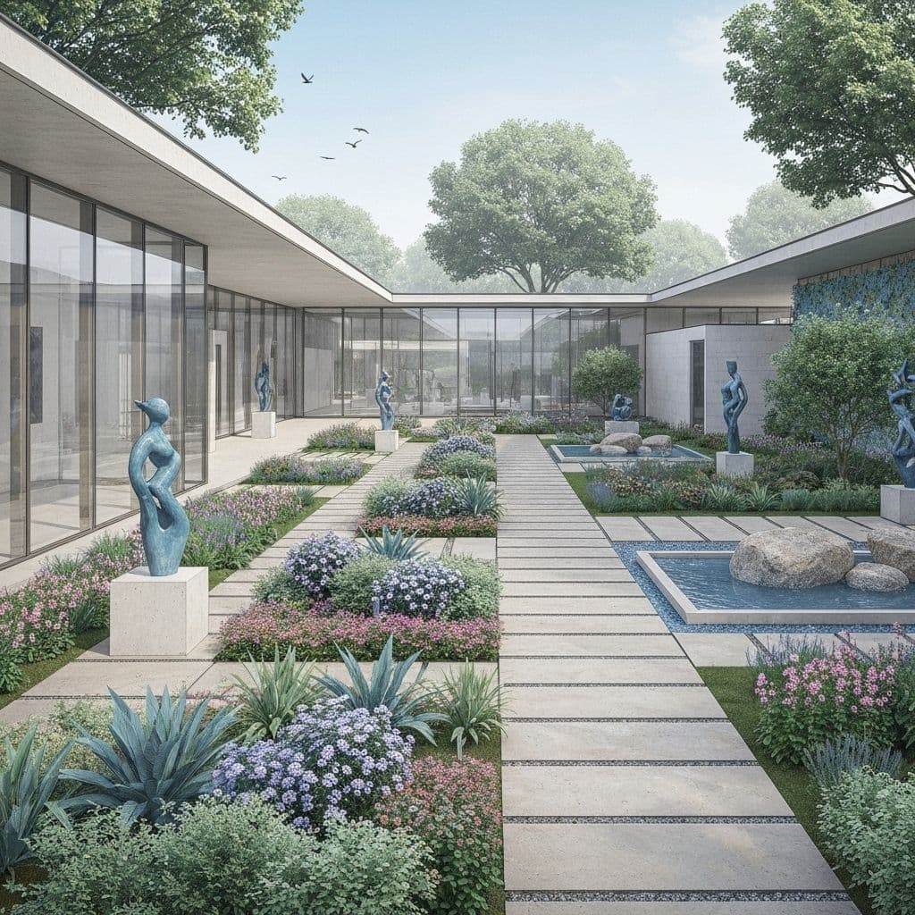 Landscaped garden with indigenous plants and irrigation in Sandton