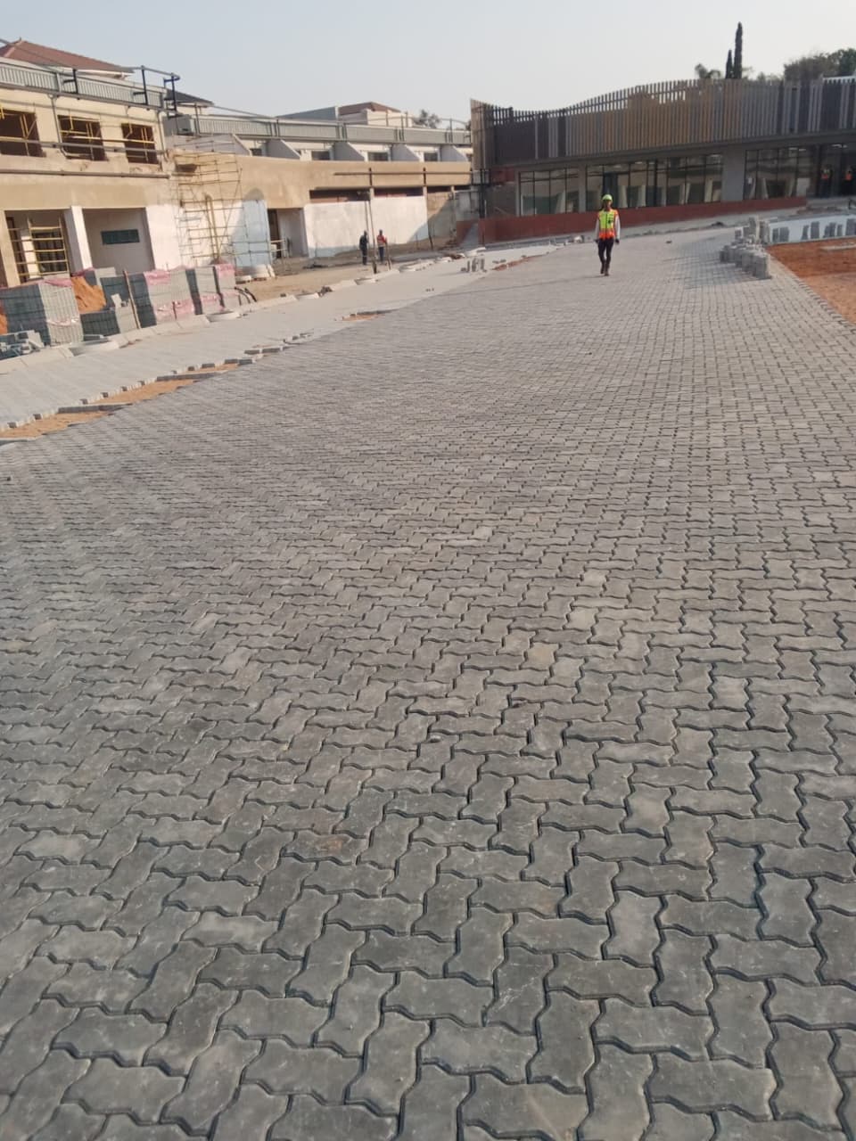 Large-scale shopping centre paving project in Tembisa